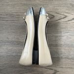 Tory Burch Cap Toe Classic Leather Ballet Flats - Size 8 - Oyster/Silver - NWOB Photo 5