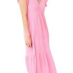 Honorine Ruby Ruffle Cotton Seersucker Midi Dress Size M Photo 0