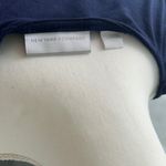 New York & Company Ruched Blue Tank Top Photo 4