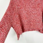 Free People  BFF cropped oversized slouchy open knit orange sweater SZ. XS Photo 7