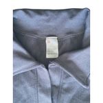 LA Society NWT Ribbed Collared Crop Top Size Medium Black Preppy Athleisure Photo 5