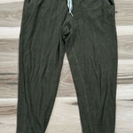 Aerie Green Fuzzy Sweatpants Women’s Medium Photo 0