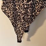 ZARA Leopard Print Bodysuit Medium Scoop Neck Sleeveless Animal Print Photo 5