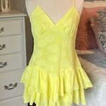 Yellow Tiered Ruffle Mini Dress Size undefined Photo 0