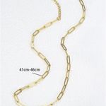 Stainless Steel Paper Clip Necklace Charm Pendant Holder Silver Plated Unisex Gold Photo 4