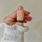 Black Gunmetal Masculine Band “Narcissa” Hematite Dark Ring Punk Goth Grunge Jewelry Photo 2