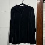 Boohoo  black pleated oversized button down top 4 Photo 1