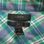 J.Crew  Boy Shirt Green Blue Plaid Button Front Preppy Fall Hayride Farm Photo 5