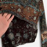 None Vintage Mixed Media Boho Gypsy Steampunk Floral Cut & Sew Blouse â Medium ððŠķ Photo 5
