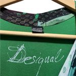 Desigual Uralet Waterfall Neck Knot Waist Dress Kelly Green Artsy St.Patrick L Photo 9