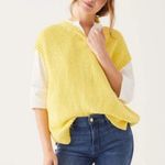 Voyageur by Mersea yellow knit sleeveless sweater vest made in Italy 100% cotton Size M Photo 0