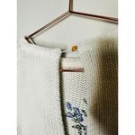 Ba&sh  White Knit 100% Cotton Crochet Stitches Bright Florals Miro Sweater Size S Photo 8