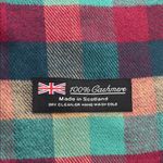 Made in Scotland 100% cashmere scarf‎ Unisex plaid colorful fringe Red Photo 3