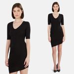 Alexander Wang T by navy blue asymmetric stretch-modal dress size XS extra small Photo 2