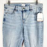 Wonderly Size 6 Jeans Distressed Light Blue Girlfriend Crop Ankle Straight 615 Photo 2