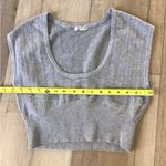 Free People Intimately Knit Gray Tee Shirt Short Sleeve Crop Top Sz M Size M Photo 2