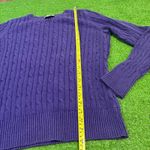 st. john's bay St. John’s Bay Women’s Size M Purple Cable‎ Knit Long Sleeve Classic Sweater Photo 1