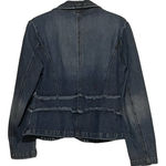 Pierre Cardin  Women's Blue Denim Jacket Double Fringe Two‎ Button Front Size M Photo 1
