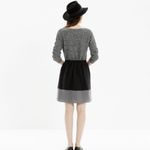 Madewell  black gray silk blend pleated skirt Photo 2