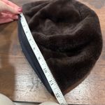 Jacques Ferber Beret Hat Dark Brown Faux Fur Lined Winter Warm Photo 6