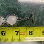 Pale Pink Quartz Greek Key Set Bracelet And Earrings Silver Plated Photo 3