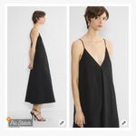 Babaton Aritzia  Nouvelle Black Cotton Poplin A Line Maxi Dress Photo 2