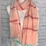 Echoing and blue stripe scarf one size Pink Photo 0