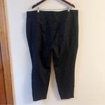 Talbots Black Skinny Dress Pants Metallic Silver Floral Printed Size 22W NEW Photo 5