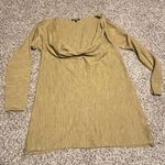 Eileen Fisher Green Cowl Neck Tunic Long Sleeve Petite PM Dressy Evening Top Photo 0