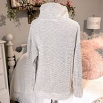 Textured Pullover Oatmeal Cowl Drape Neck Womens Cozy Sweater Brown Size M Photo 7