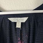 Lucky Brand  Navy Striped Racerback Top size Large Photo 4