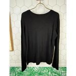Monrow Supersoft Black Crew Neck Sweatshirt Photo 3