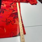 A New Day Cropped Pants Womens Large Red Orange Floral Print High Rise Wide Leg Photo 10