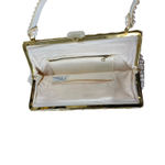 VTG 50s Grande Maison Blanche Beaded Handbag Ivory Pearl Purse Hollywood Glam White Photo 5