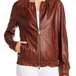 Lafayette 148  Rylan Brown Lamb Leather Jacket Size XS Photo 0