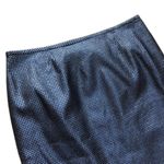 Oleg Cassini Vintage Metallic Skirt Navy Blue Black Silver Size 8 Photo 1