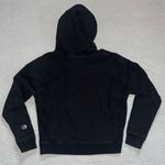 Champion Women  Reverse Weave Hoodie Black Pink Blue Chenille Embossed Logo Sz Sm Photo 1