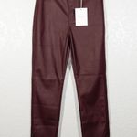 KanCan USA NWT KanCan Maroon High Rise Faux Leather Skinny Pants Size 5 / 26 Photo 0