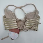 PQ SWIM PILYQ Bikini Top Size Large Corset Bralette NWT New Earth Stripe Swim Tan Photo 15