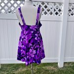 Roaman’s Roaman's Purple Floral One Piece Plus Size Swimsuit Photo 8