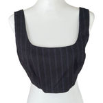 Avec Les Filles  Pinstripe Crop Top SZ xs Photo 0