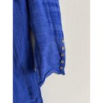 Habitat Womens Small Tunic Top 3/4 Sleeve Stretchy Blue Coastal Casual Boho Photo 3