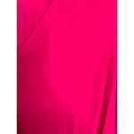 Line and Dot Hot PInk Pleat Swing Dress Peasant Drawstring Neckline Long Sleeves Sz Medium Photo 9