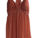 AUDEN Women's Intimates Size Medium Peach‎ Lace Racerback Lingerie Babydoll Orange Photo 0