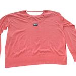 Diesel Coral Pink Knit Sweater Top Cutout Shoulder Detail Long Sleeve Large Photo 7