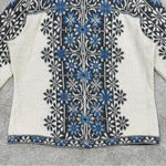 Intiwara 100% Alpaca Nordic Cardigan Sweaters Zip Front Longsleeve Handmade XL Blue Photo 5