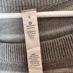 Lululemon Grey And White Striped Sweater Photo 1