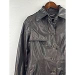 Women’s Attitude by Jay Manuel Size 12 Shiny Black/Grey Trench Coat with Removab Black Photo 1