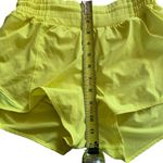 Lululemon hotty hot 2.5” high rise electric lemon lined shorts Sz 6 Rare Photo 8