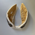 Hand Beaded Mexican Headband Beige Padded Turban Style Embroidered Boho NWT Gold Photo 9